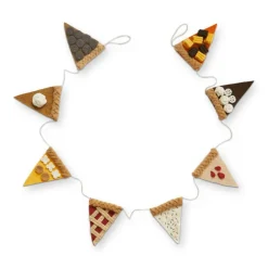 Fall Pie Slices Wool Felt Garland Multi 72in Holiday Decor