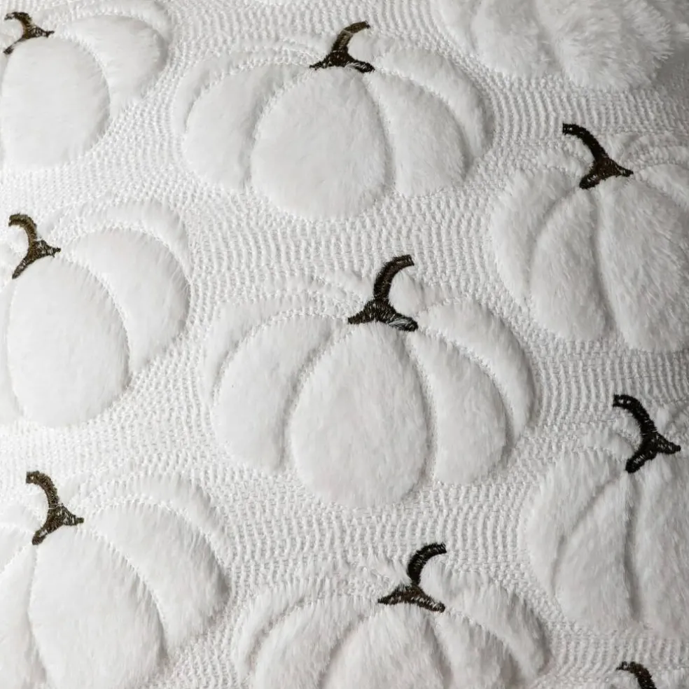 Fall Pillow Covers 18x18 Set of 2 White Pumpkin Decorations for Home