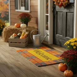 107601729 Fall Plaid Doormat