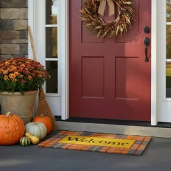107601729 Fall Plaid Doormat