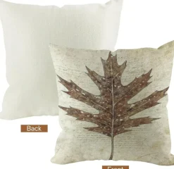 Fall Pumpkin Throw Pillow Covers 18 x 18 Inch Set of 4 Linen Autumn Thanksgiving Decorative Cushion Covers Buffalo Plaid Maple Leaf Farmhouse Pillow Cases for Sofa Couch Home Decor
