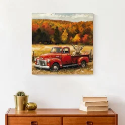Fall Red Truck Highland 16