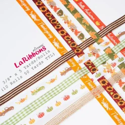 Fall Ribbon for Crafts 3/8