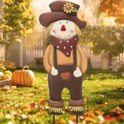 24" Fall Scarecrow Garden Stake Harvest Yard Decor