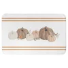 Fall Stripes & Pumpkins Bath Mat