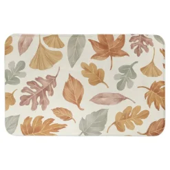 Fall Watercolor Leaves Bath Mat
