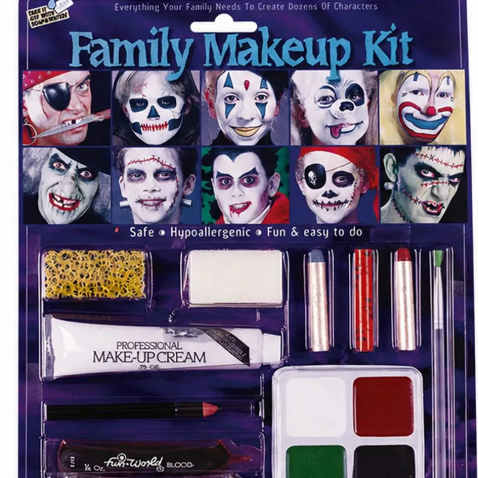 Family Halloween Makeup Kit for Costumes