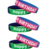 Fancy Happy Birthday Two-Toned Wristband Pack, 10 Per Pack, 3 Packs