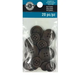 Favorite Findings Dark Wood Buttons By Loops & Threads®