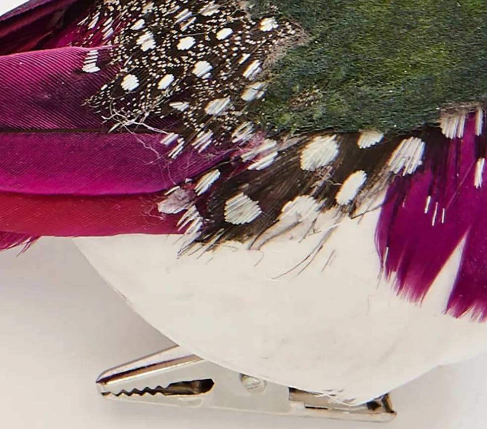 5" Feathered Bird with Metal Clips, 3ct.