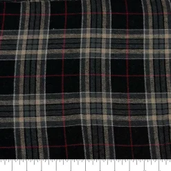 Feldman Edward Black Plaid Yarn-Dyed Cotton Flannel Fabric