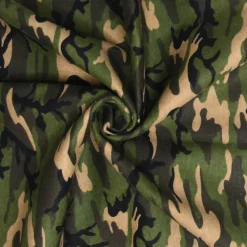 Feldman Green Camo Cotton Flannel
