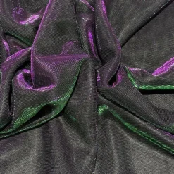 Feldman Purple & Green Metallic Knit Fabric