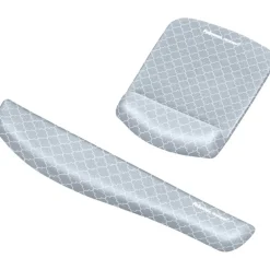 Fellowes PlushTouch™ Gray Lattice Mouse Pad Wrist Rest