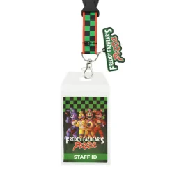 Five Nights at Freddy's Character Collage 22-inch Lanyard with Clear ID Sleeve and Rubber Charm