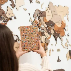 Flags Push Pins For Wood World Map by Enjoy The Wood
