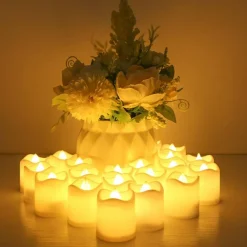 Flameless LED Tea Lights Set, Battery Operated Votive Candles Decor