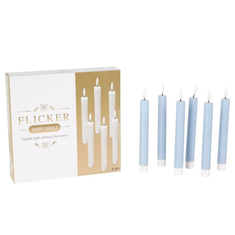 8" Flameless Wax Candles with Remote Control, 6ct.