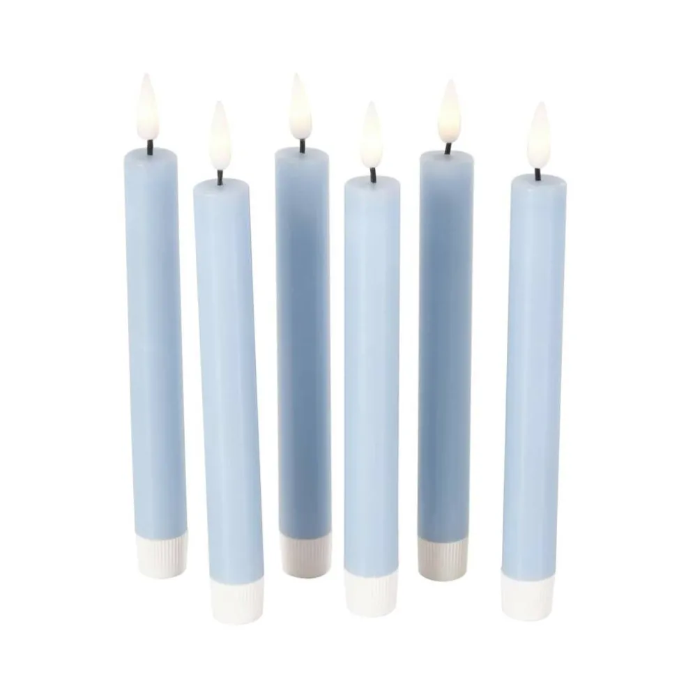 8" Flameless Wax Candles with Remote Control, 6ct.
