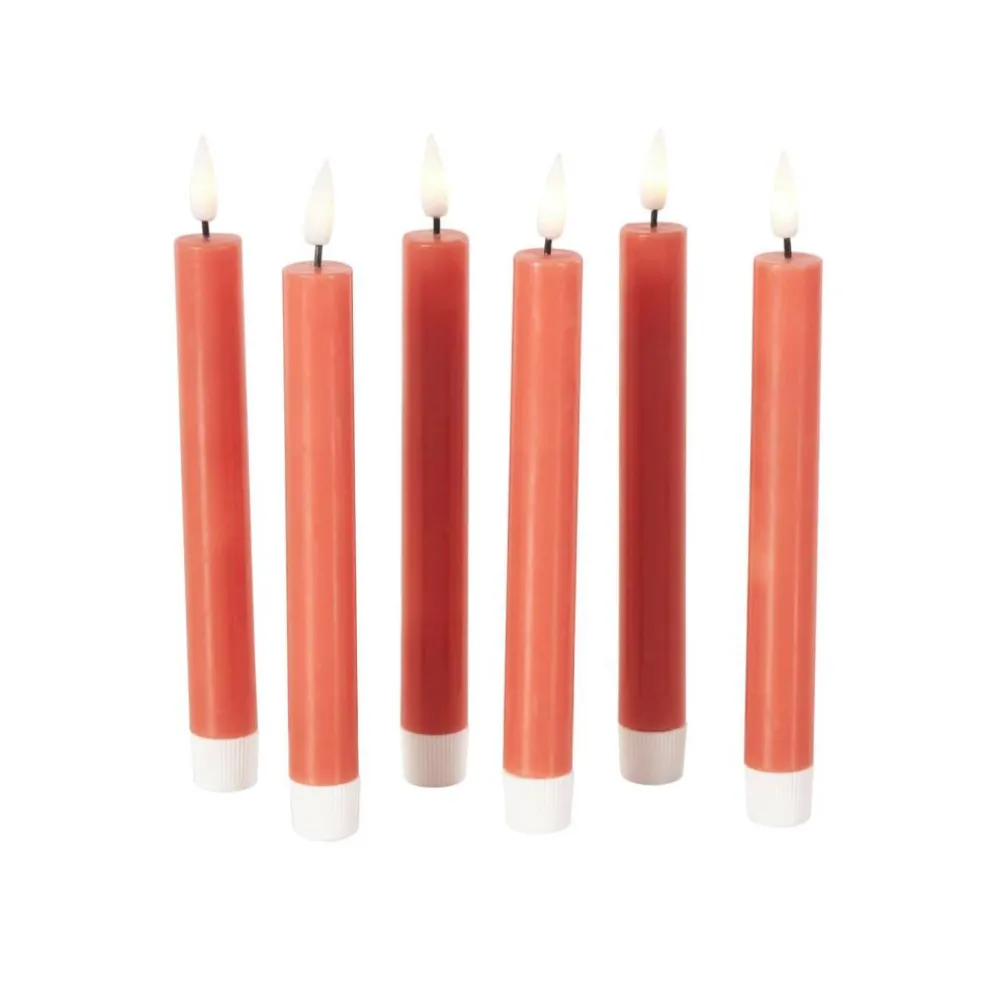 8" Flameless Wax Candles with Remote Control, 6ct.