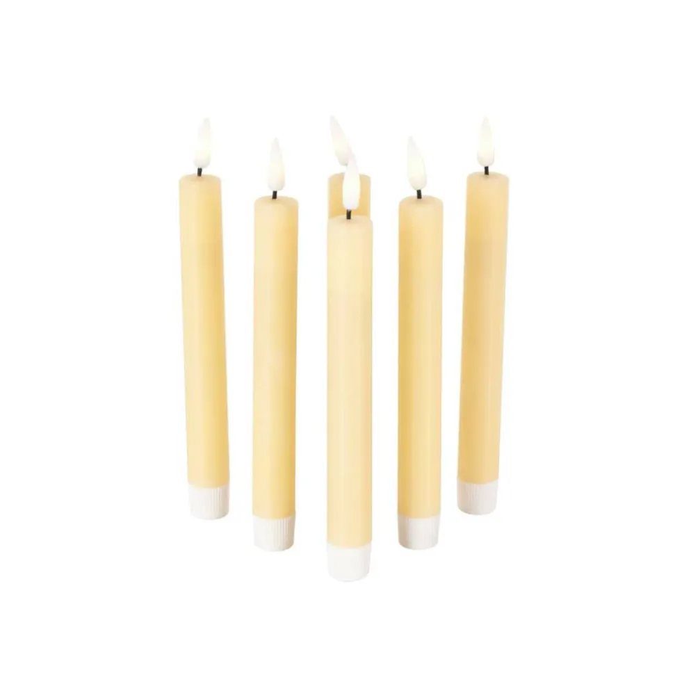 8" Flameless Wax Candles with Remote Control, 6ct.