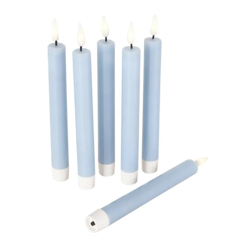 8" Flameless Wax Candles with Remote Control, 6ct.