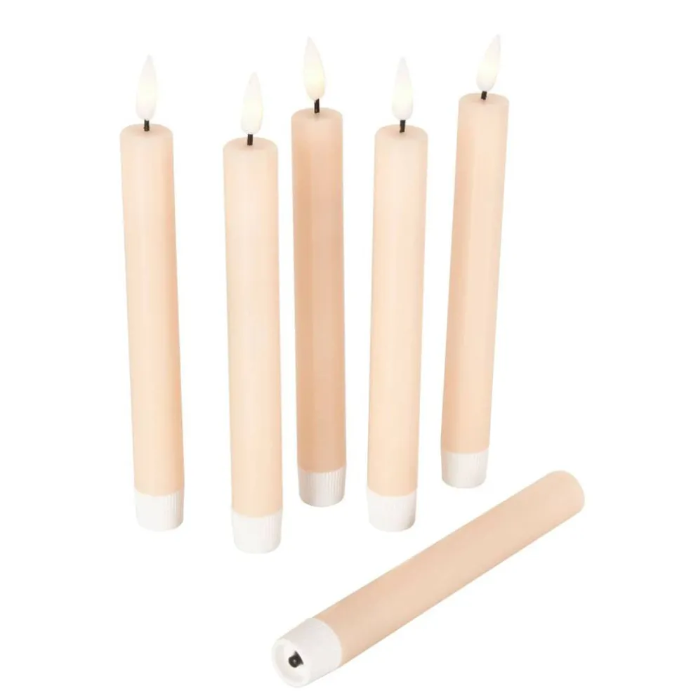 8" Flameless Wax Candles with Remote Control, 6ct.