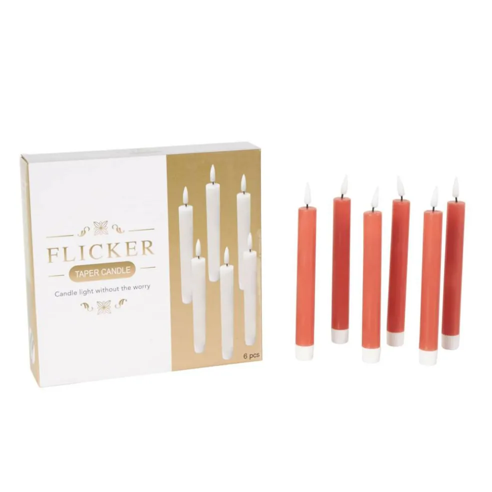 8" Flameless Wax Candles with Remote Control, 6ct.
