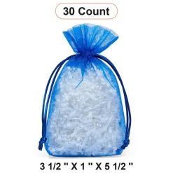 Flat Bottom Organza Bags 3 1/2''x 1''x 5 1/2'' ' for Gifts and Jewelry
