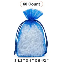 Flat Bottom Organza Bags 3 1/2''x 1''x 5 1/2'' ' for Gifts and Jewelry