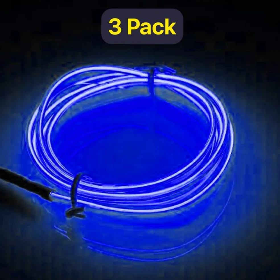 FlexiShine 6ft Neon Glow Wire Wearable & Fun Battery LED Decor