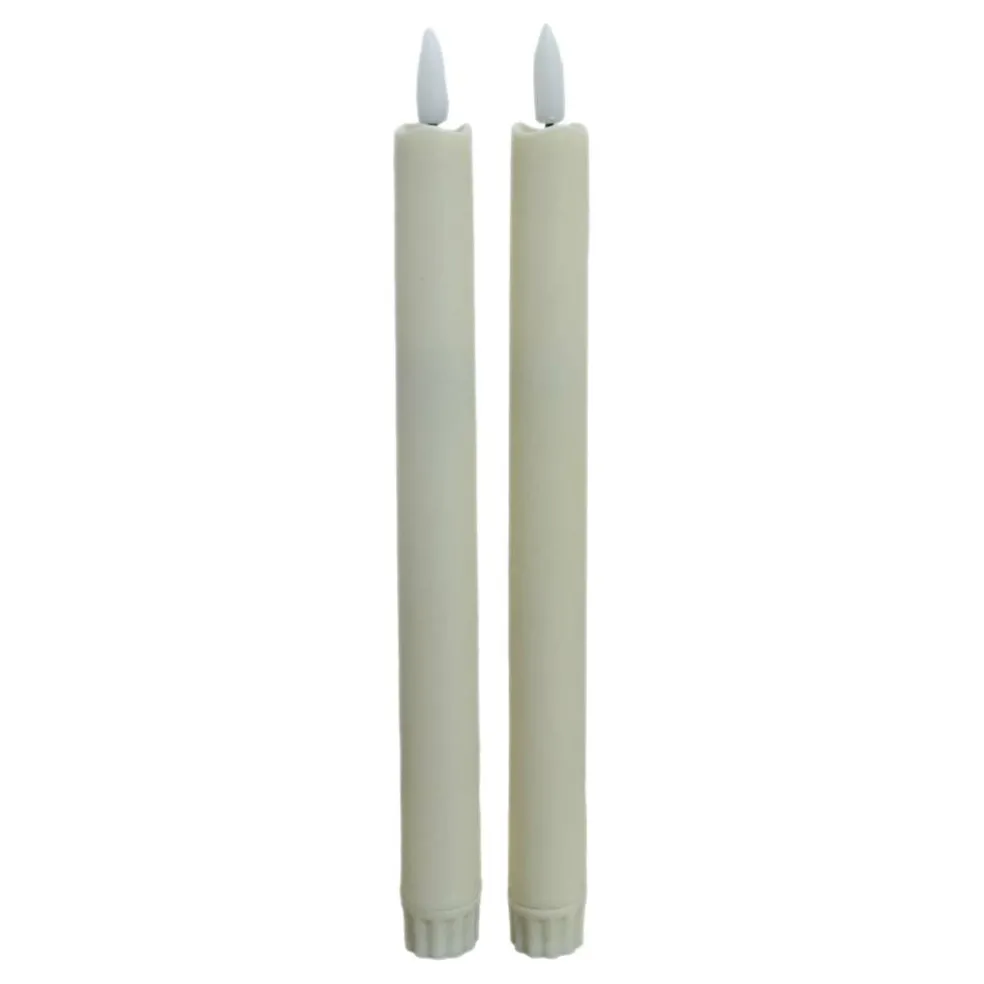 10" Flickering LED Wax Taper Candles, 2ct. by Ashland®
