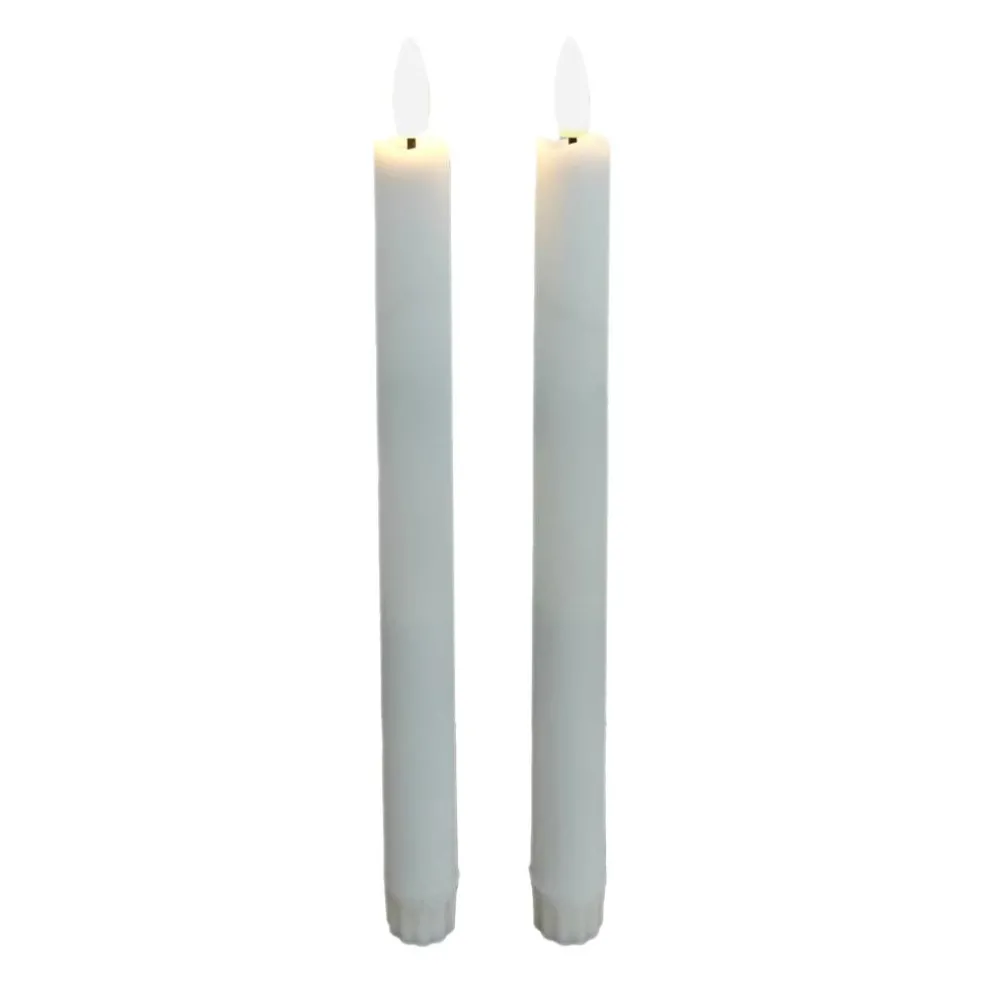 10" Flickering LED Wax Taper Candles, 2ct. by Ashland®