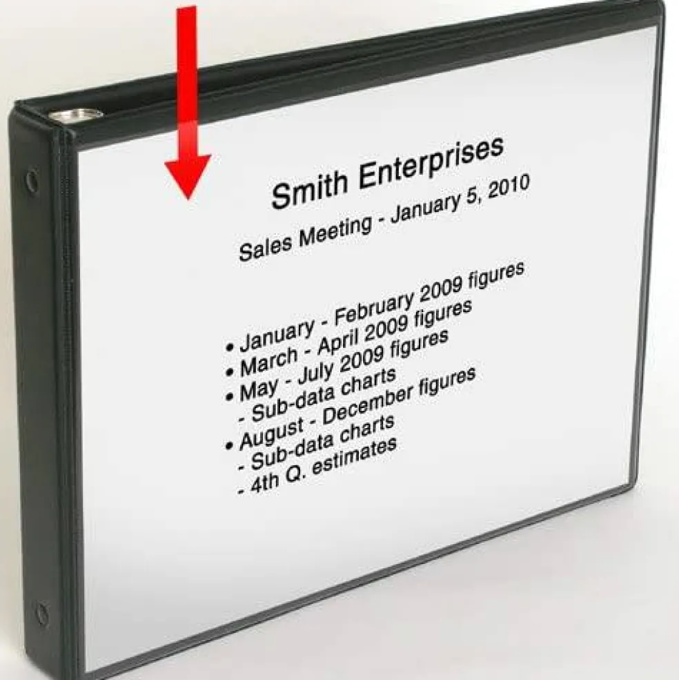 Flip Chart Easel Presentation Binder - Portrait/Vertical - Black
