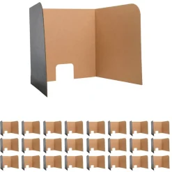 Flipside Products Black Desktop Privacy Screen, Large, Dividers For Laptops And Computers, Reduce Distractions, Test Divider