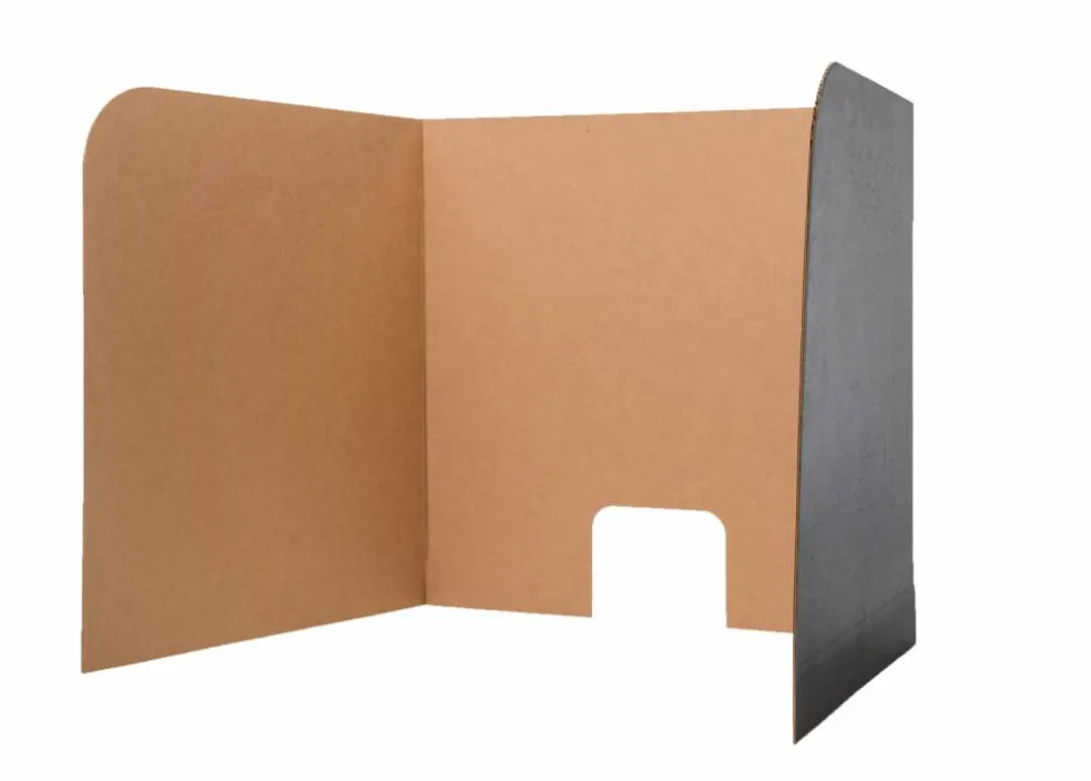 Flipside Products Black Desktop Privacy Screen, Large, Dividers For Laptops And Computers, Reduce Distractions, Test Divider