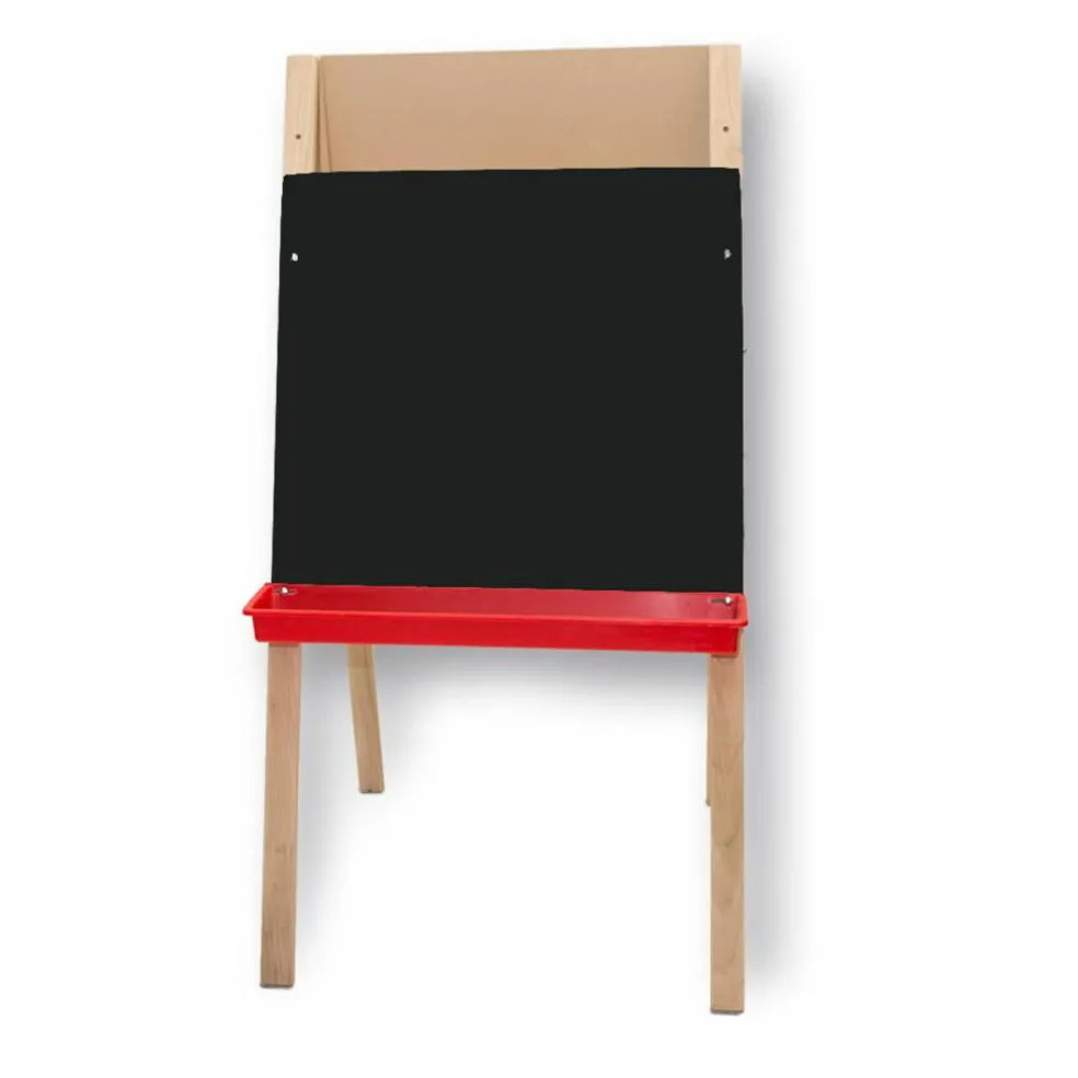 Flipside Products Double-Sided Adjustable Standing Easel, Dry Erase/Chalkboard, Whiteboard Easel, Drawing, Classroom, Home