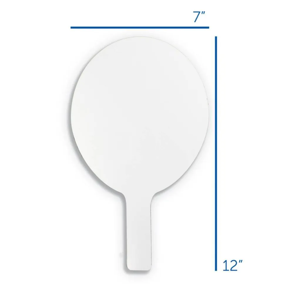 Flipside Products Oval Dry Erase Answer Paddles, Auction, Handheld Whiteboard, Handle Response Board, Classroom