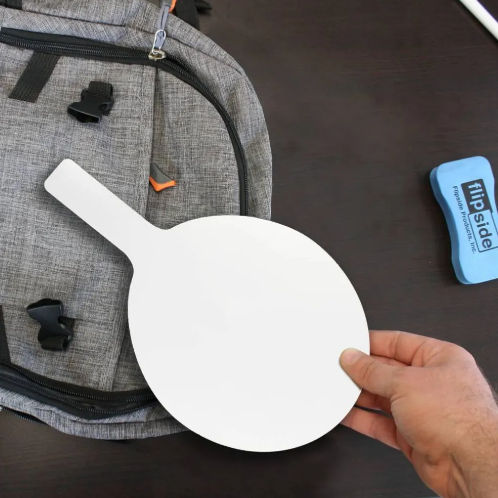 Flipside Products Oval Dry Erase Answer Paddles, Auction, Handheld Whiteboard, Handle Response Board, Classroom