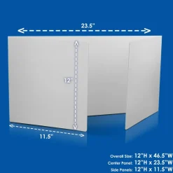 Flipside Products Plastic Study Carrels, 12