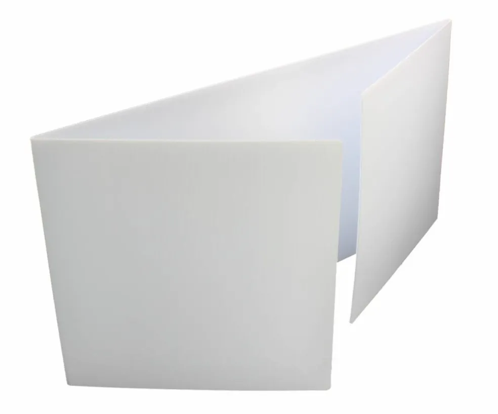 Flipside Products Plastic Study Carrels, 12" x 46.5", 3mm Trifold Desk Dividers, Classroom Privacy Boards, Foldable Testing Partitions