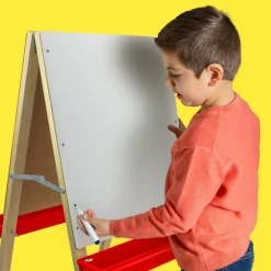 Flipside Products - 44" x 19" Child's Chalkboard and White Dry Erase Easel, Kids Foldable, Drawing In Classroom