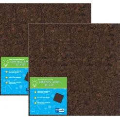 Flipside Products 12" x 12" Dark Cork Tiles, 2ct.