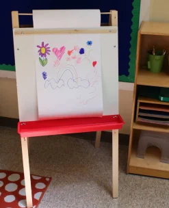 Flipside Products 48" x 24" Double-Sided Adjustable Paper Roll Standing Easel, Dry Erase/Chalkboard, Whiteboard Easel, Drawing