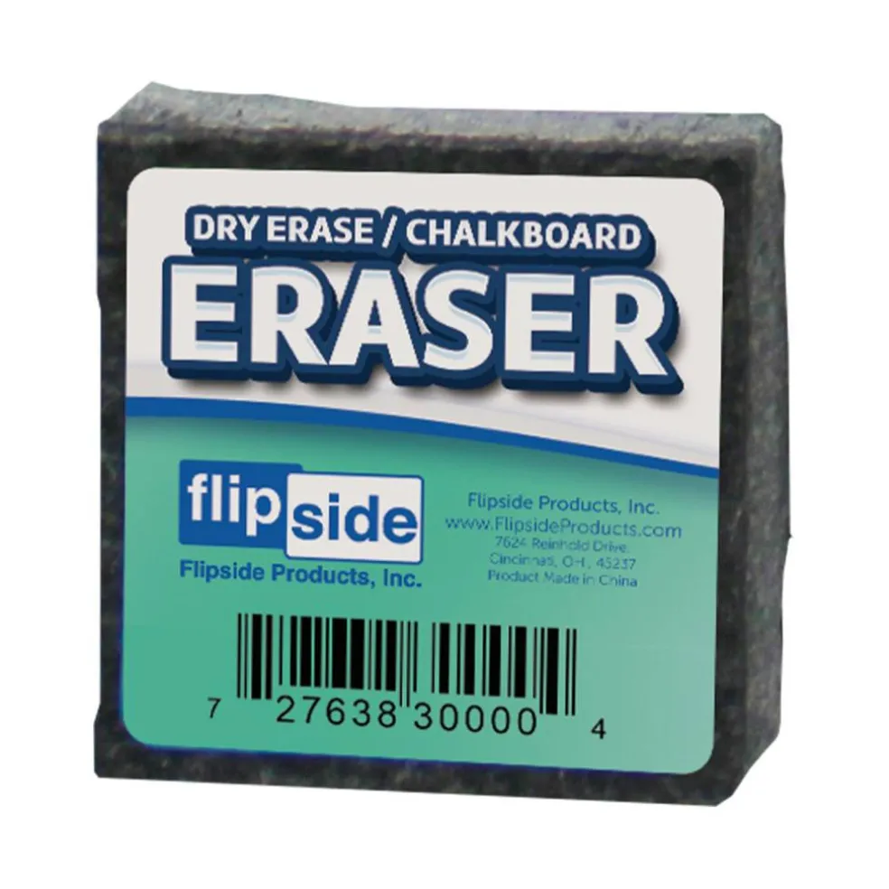 Flipside Products 2" x 2" Student Erasers For Chalkboard And Dry Erase Board, Small Erasers, Felt, Blackboard, Whiteboard, Classroom Cleaning