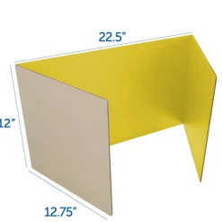 Flipside Products 12”x 48” Study Carrels, Privacy Boards, Student Privacy and Focus Booth for The Classroom, Desk Divider Cubby for Tests