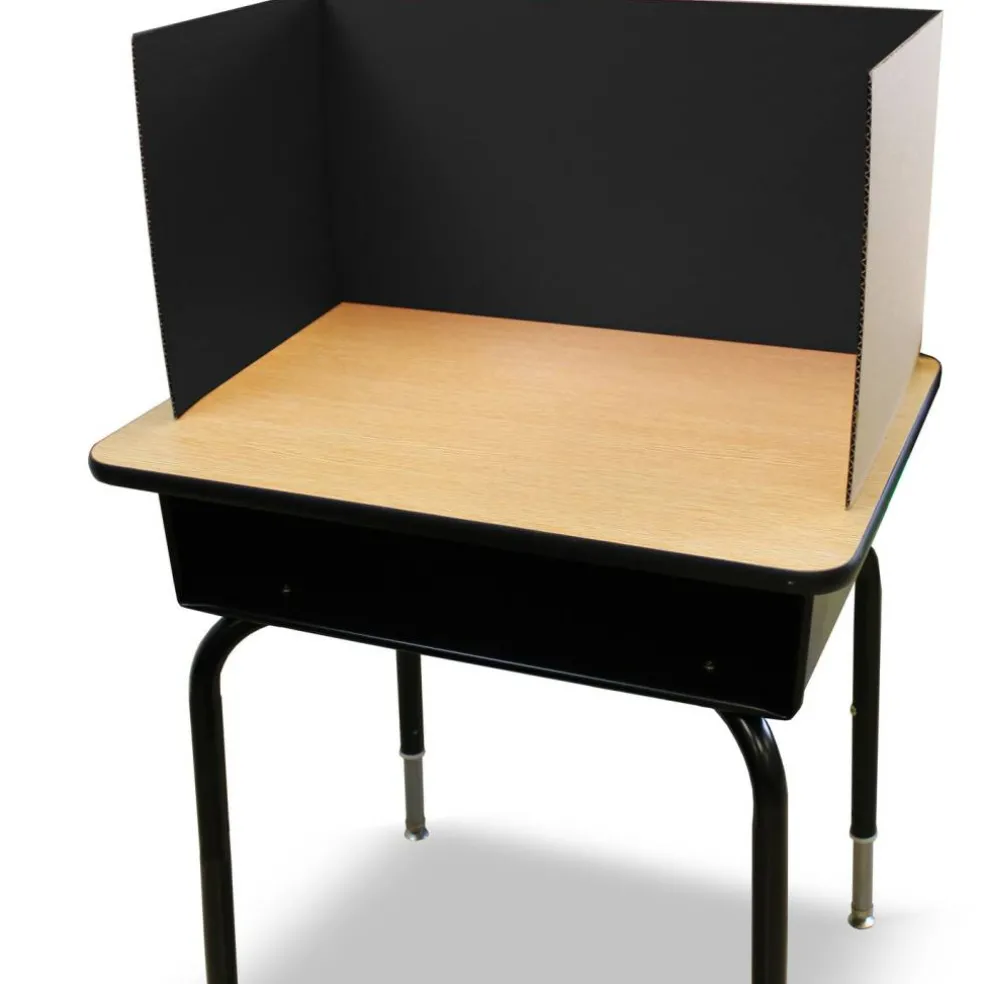 Flipside Products 12”x 48” Study Carrels, Privacy Boards, Student Privacy and Focus Booth for The Classroom, Desk Divider Cubby for Tests
