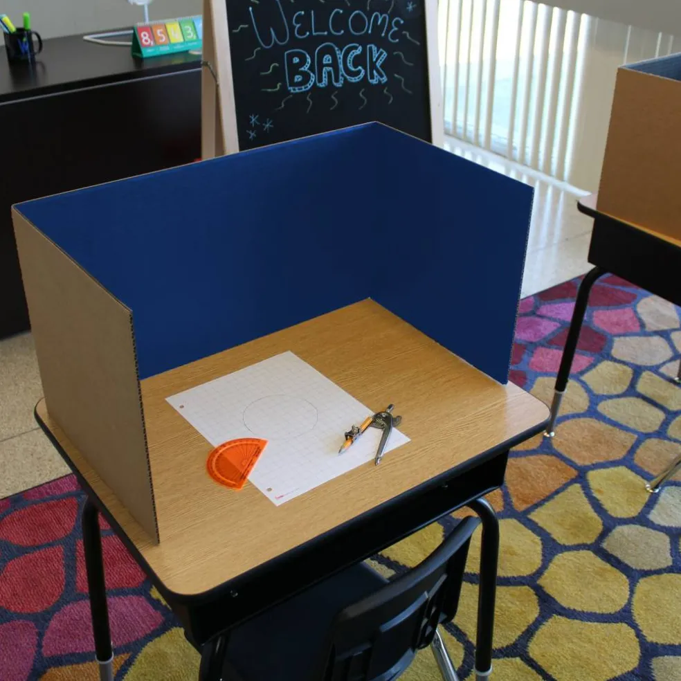 Flipside Products 12”x 48” Study Carrels, Privacy Boards, Student Privacy and Focus Booth for The Classroom, Desk Divider Cubby for Tests