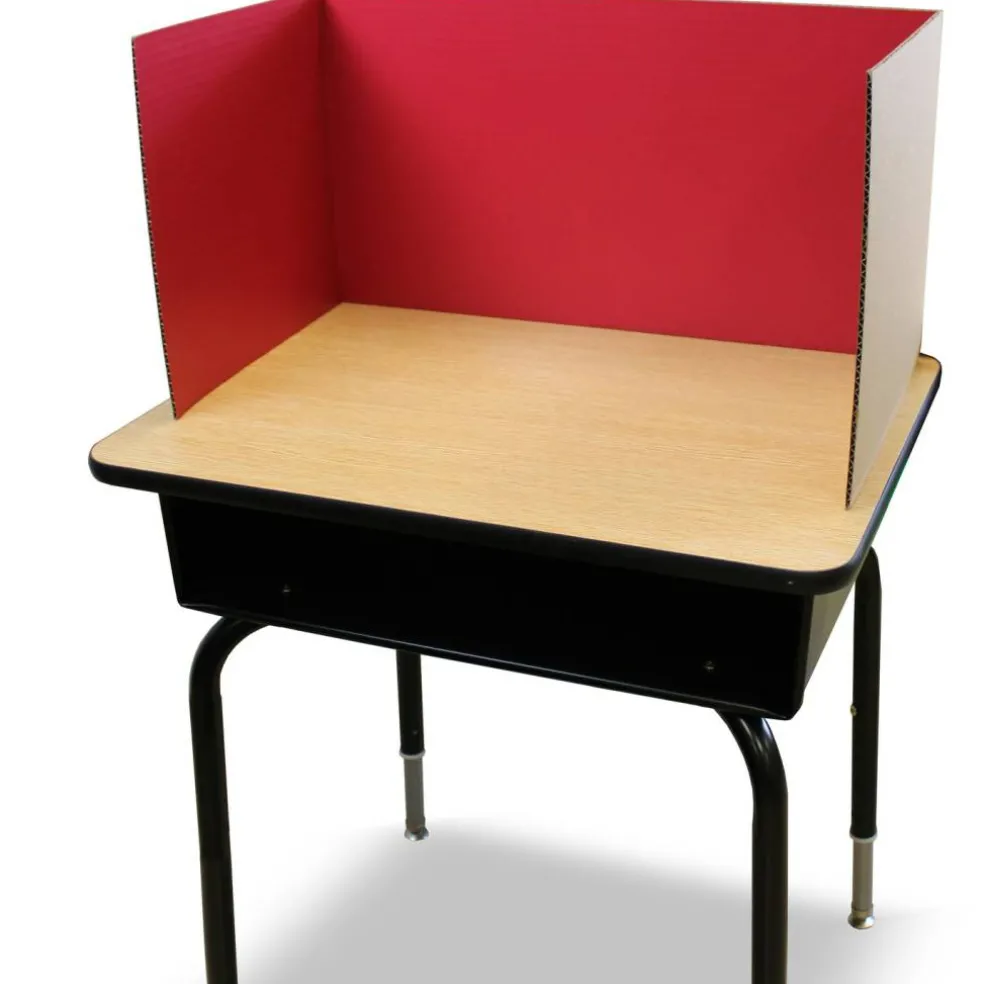 Flipside Products 12”x 48” Study Carrels, Privacy Boards, Student Privacy and Focus Booth for The Classroom, Desk Divider Cubby for Tests