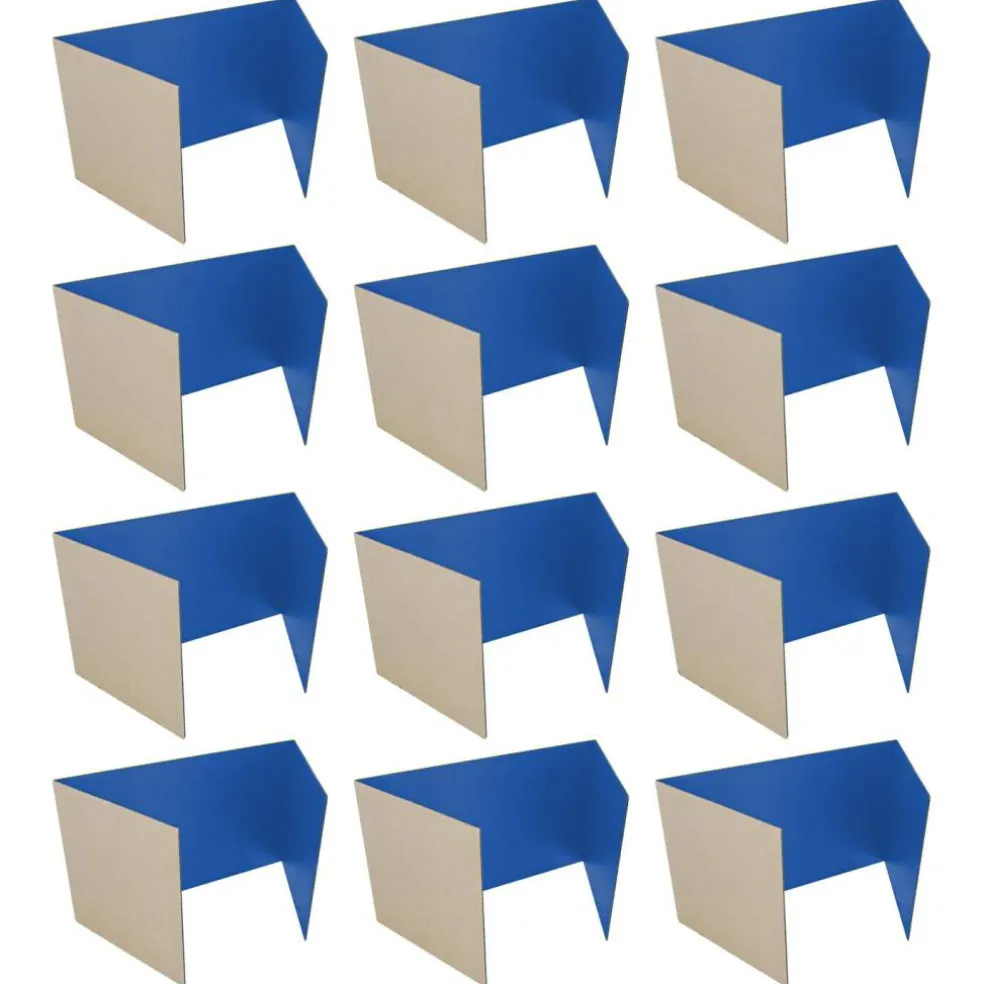 Flipside Products 12”x 48” Study Carrels, Privacy Boards, Student Privacy and Focus Booth for The Classroom, Desk Divider Cubby for Tests
